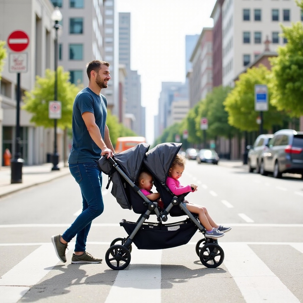 bob double stroller width